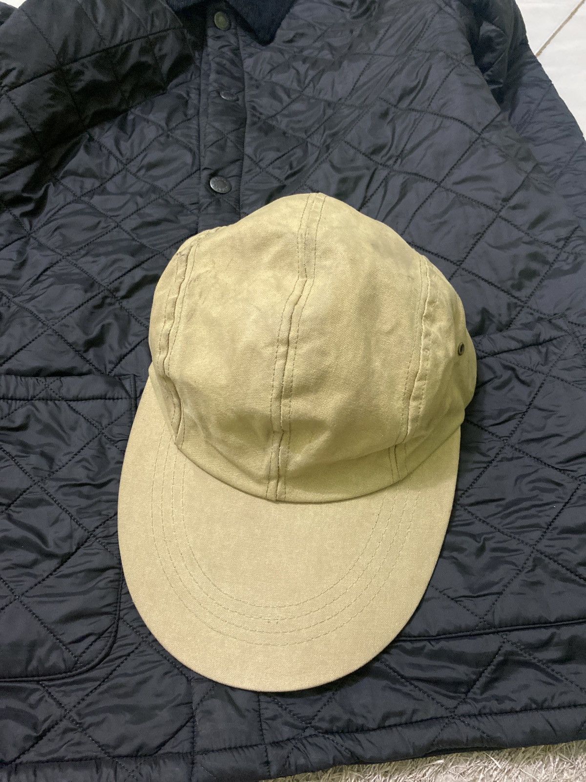 image of Vintage Filson Tincloth Canvas Long Brim Hat XL in Beige, Men's
