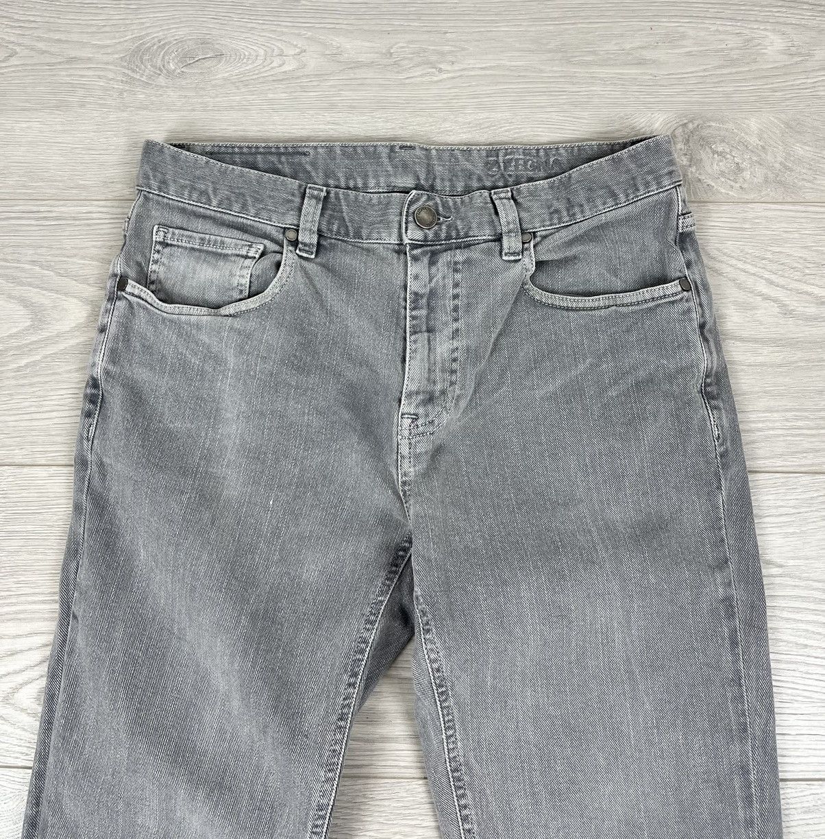 Z Zegna Z Zegna Luxury Grey Washed Denim Slim Pants 30 size Size US 30 / EU 46 - 3 Thumbnail
