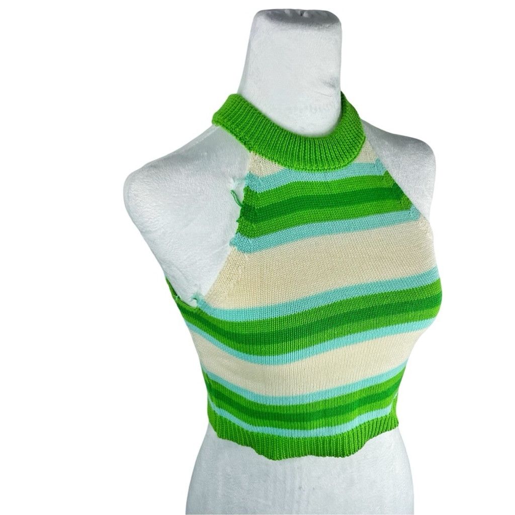 Other NIKKA K Women’s Cropped Upcycled Sweater Top Neon Green XS Size XS / US 0-2 / IT 36-38 - 1 Thumbnail