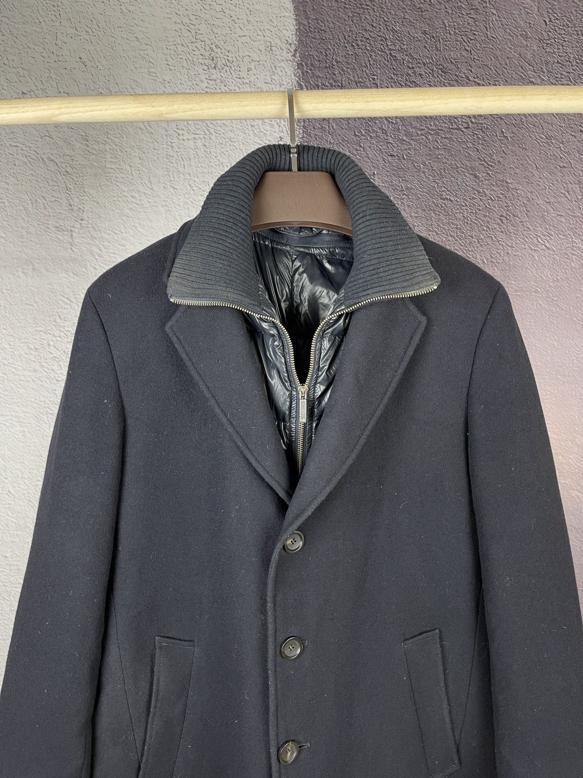Pal Zileri Lab Paul Zileri wool cashmere feather goose down coat Size US L / EU 52-54 / 3 - 9 Thumbnail