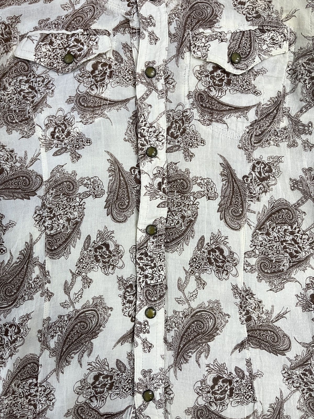 GOA GOA distressed metal button crinkle western shirt Size US S / EU 44-46 / 1 - 4 Thumbnail