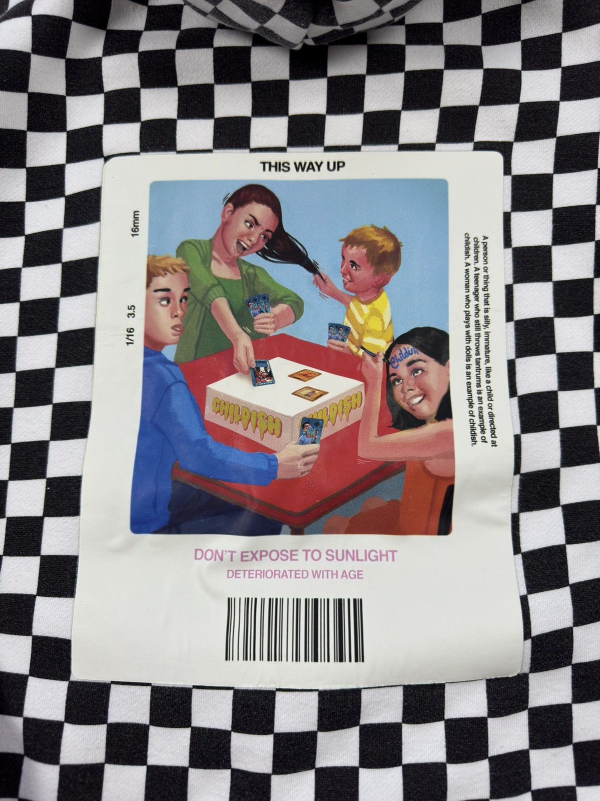 CHILDS Childish TGF Hoodie Checkered Box Logo Y2K Skategang Size US L / EU 52-54 / 3 - 4 Thumbnail