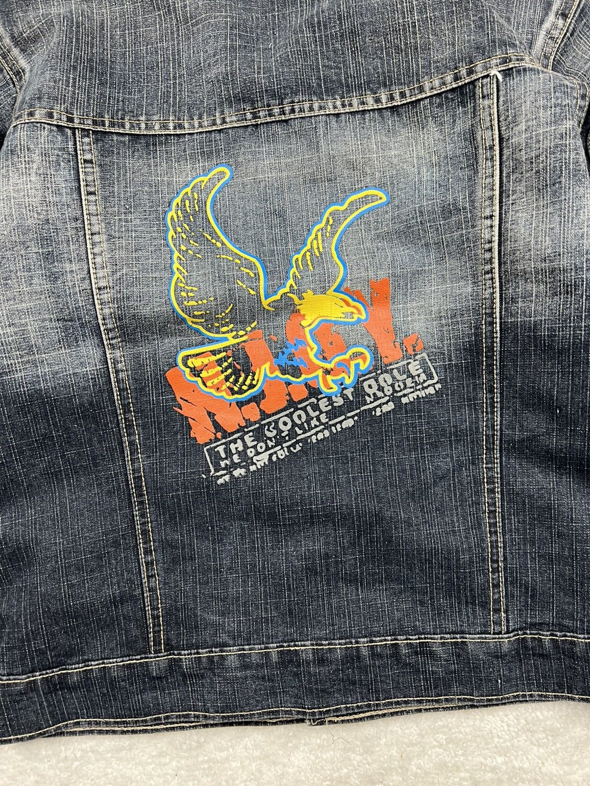 Japanese Brand Vintage Diesel Faded Distressed Racing Denim Y2K Jacket Size S / US 4 / IT 40 - 8 Thumbnail