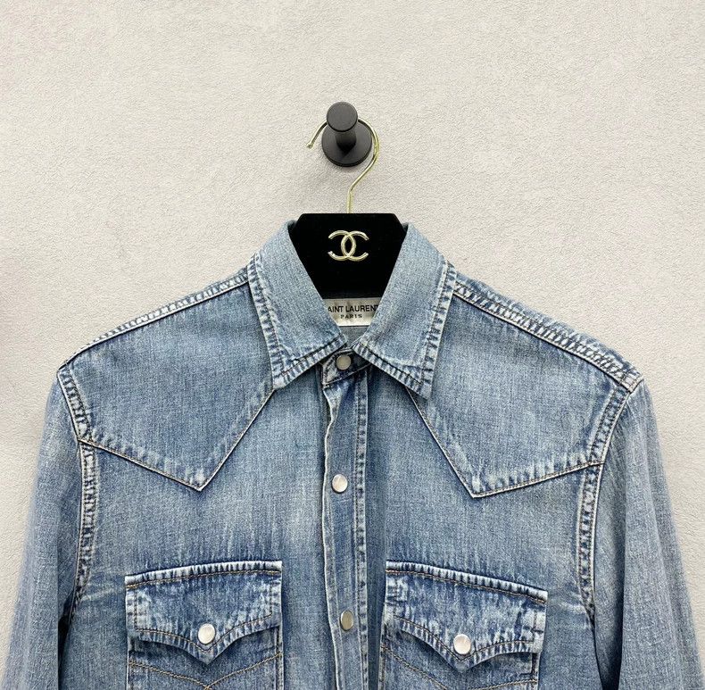 Saint Laurent Paris Saint Laurent ParisBlue denim jacket 2504-Nextarrow Size US XS / EU 42 / 0 - 3 Thumbnail