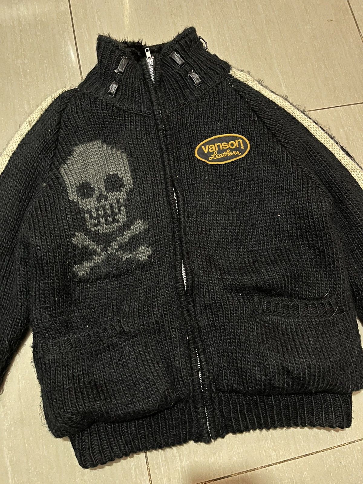 Vanson Leathers Vanson Leathers Skull Knitted Jacket Size US L / EU 52-54 / 3 - 3 Thumbnail