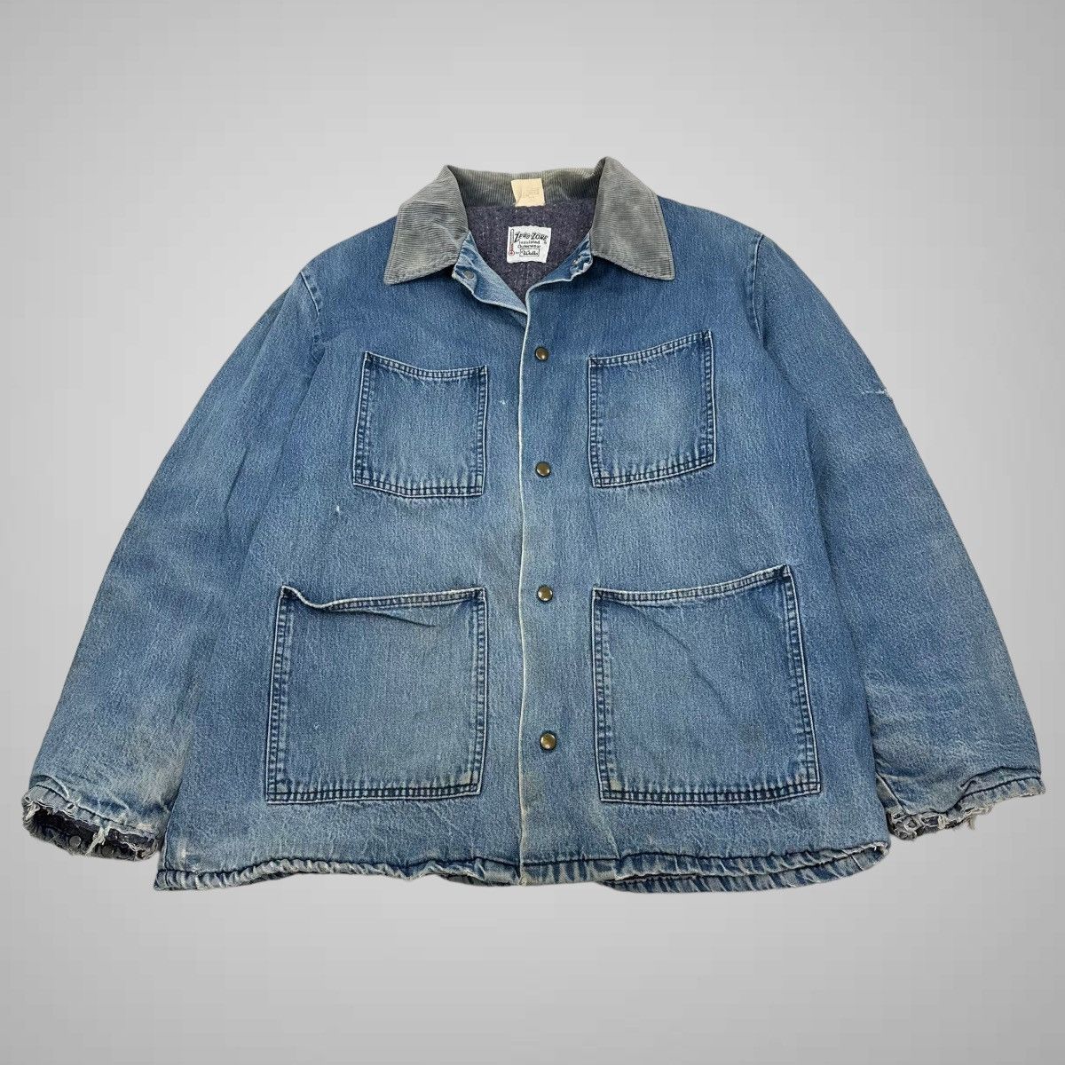 Vintage Vintage 1980s faded denim chore jacket | Grailed