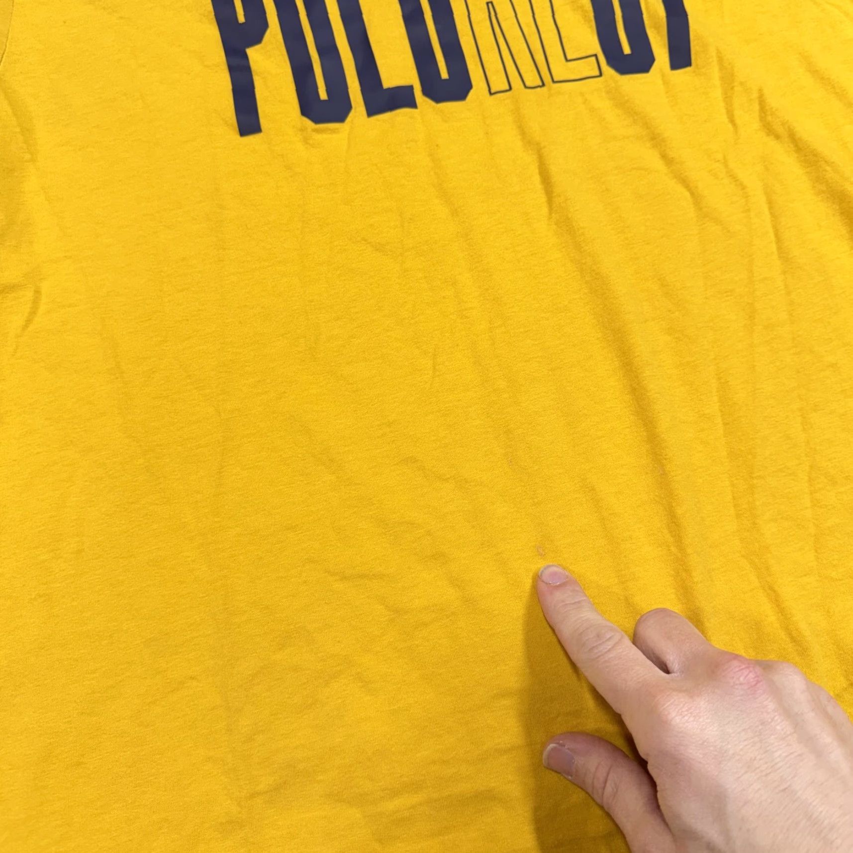Polo Ralph Lauren Polo Ralph Lauren Shirt Mens Large Yellow RL67 Logo Graphic Tee Classic Fit Size US L / EU 52-54 / 3 - 4 Thumbnail