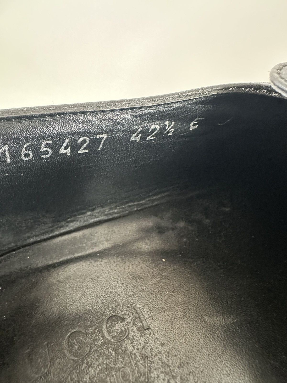 Gucci Gucci Black Leather Slip On Loafers Size 42.5 EU Size US 9.5 / EU 42-43 - 8 Thumbnail