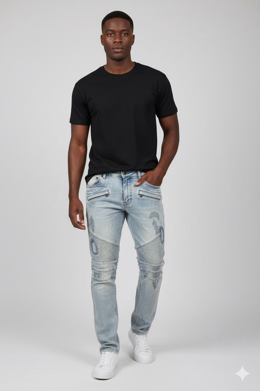 In The Attic 🔥Rare In The Attic Homme Biker Denim Size US 33 - 1 Thumbnail