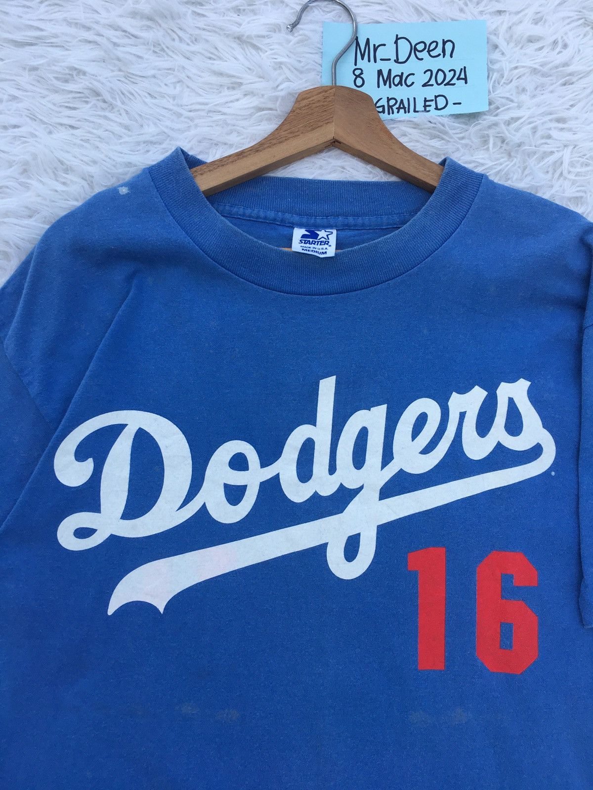 MLB Rare Vintage 90s Dodgers Spellout Tshirt Size US M / EU 48-50 / 2 - 1 Thumbnail