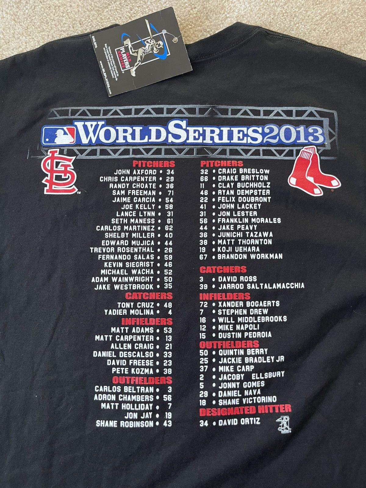 Majestic × Vintage 2013 World Series Boston Red Sox Cardinals roster shirt Size US L / EU 52-54 / 3 - 4 Thumbnail