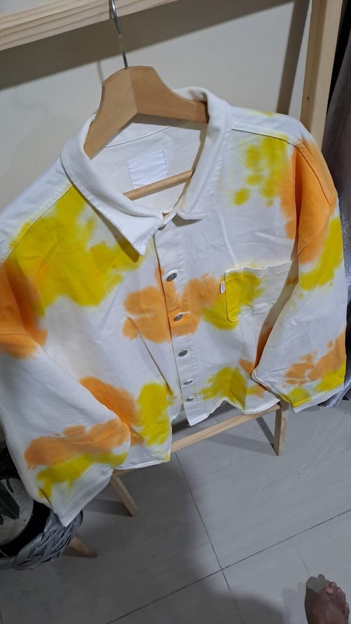 atmos ATMOS Denim Jacket Tye Dye Size US XXL / EU 58 / 5 - 11 Thumbnail