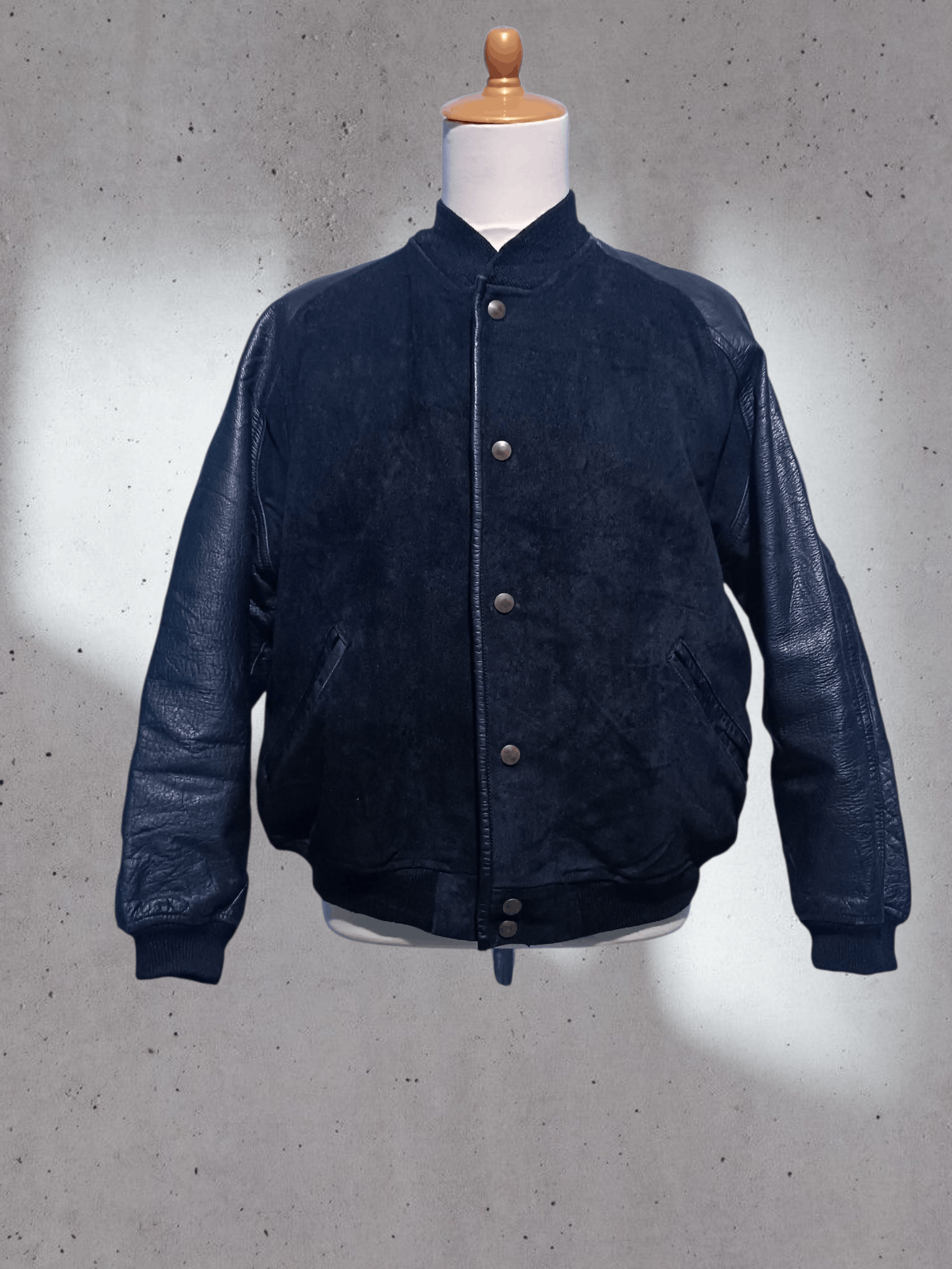 Japanese Brand Made In Japan 🇯🇵 Varsity Suede Leather Jacket Size US M / EU 48-50 / 2 - 1 Thumbnail