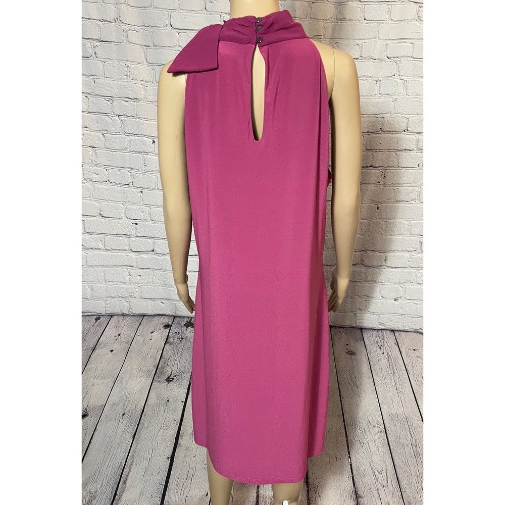 white house black market rose dress White House Black Market Black White & Pink Patterned Dress