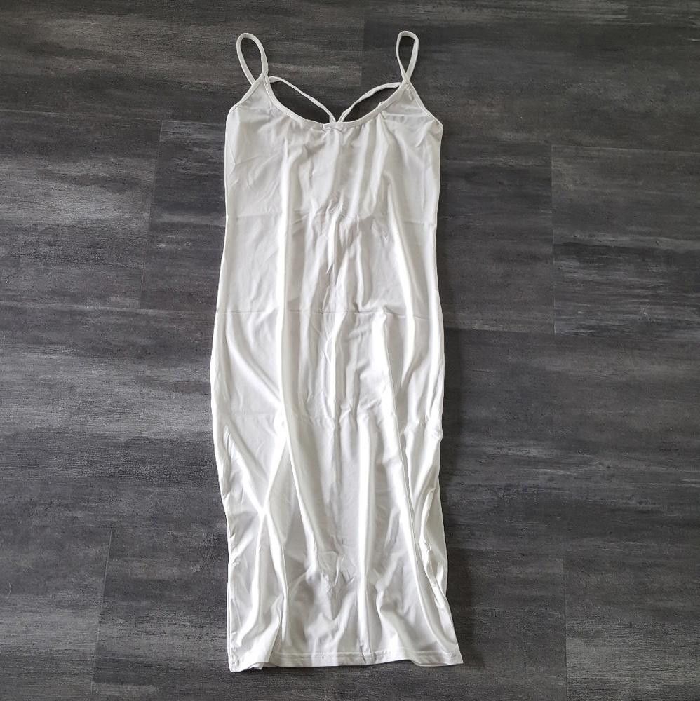 Designer White Laced Up Back Midi Size M / US 6-8 / IT 42-44 - 3 Thumbnail