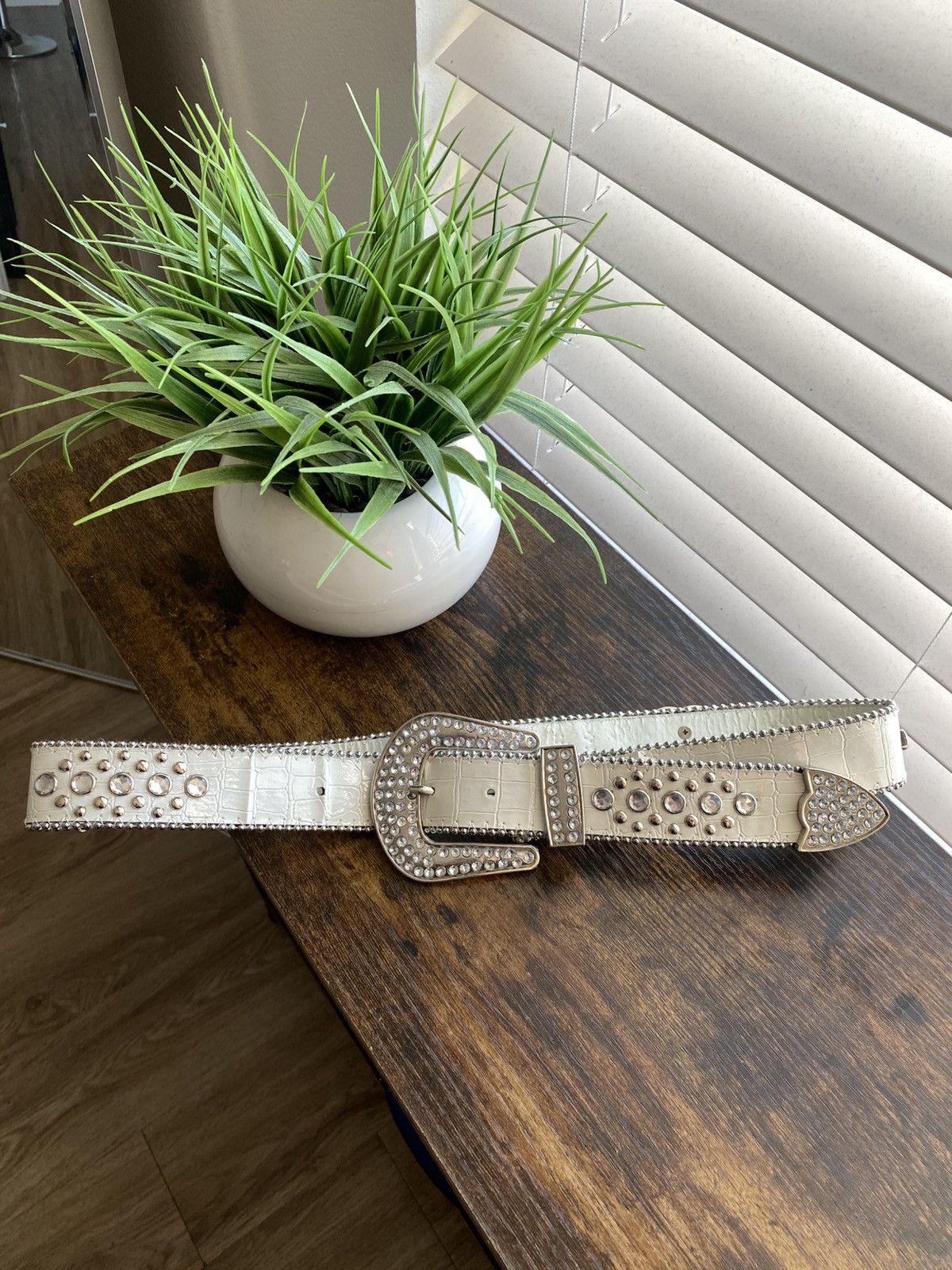 Other Y2K Leather Western Crystal Belt Size ONE SIZE - 1 Thumbnail