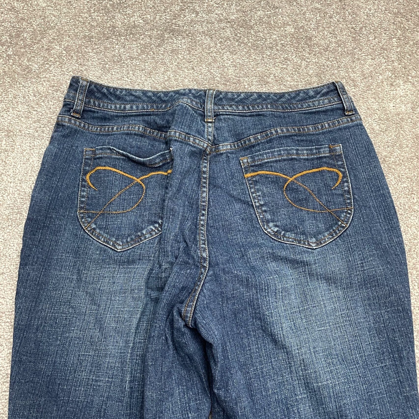 Vintage Chico's Jeans Blue Denim Straight 34x26 Womens Regular 12 High Rise 5-Pocket Cotton Blend Casual Vintage No N/A Size 34" / US 12 / IT 48 - 4 Thumbnail
