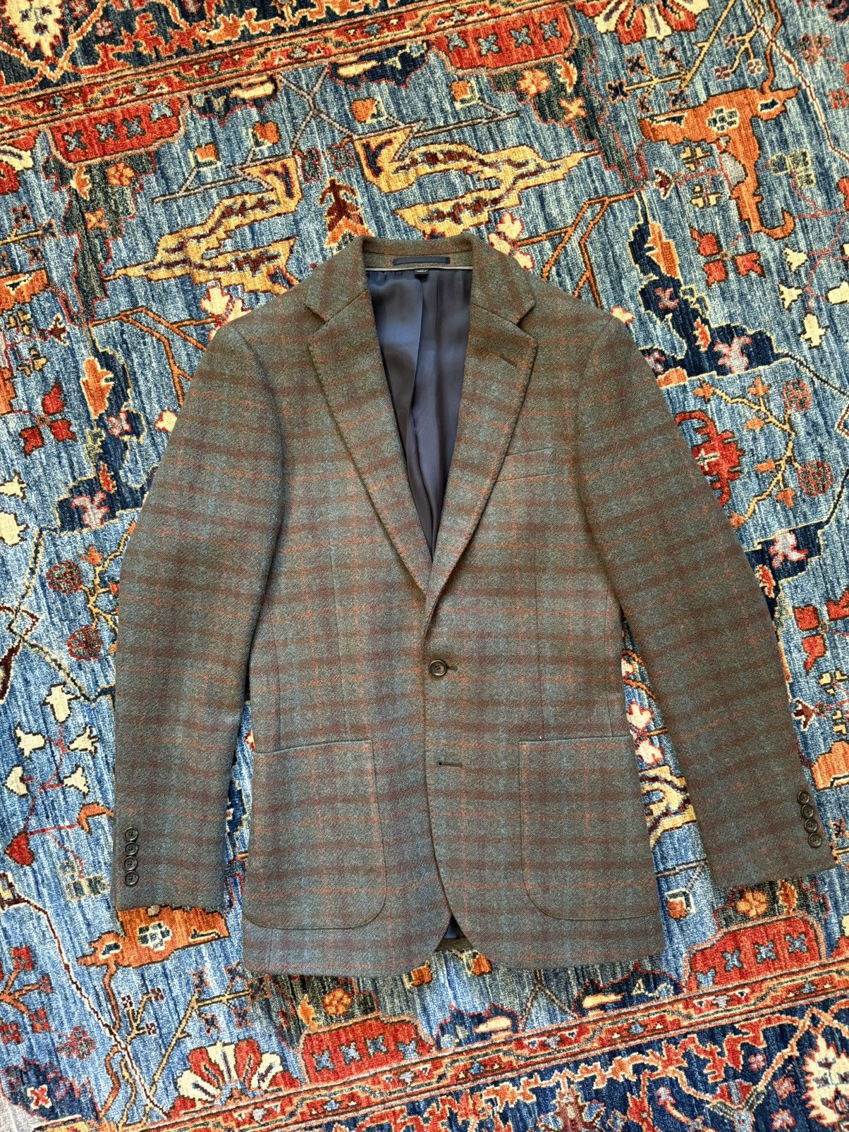 J.Crew J.Crew Brown & Green Plaid Ludlow Suit Size 36R - 1 Thumbnail