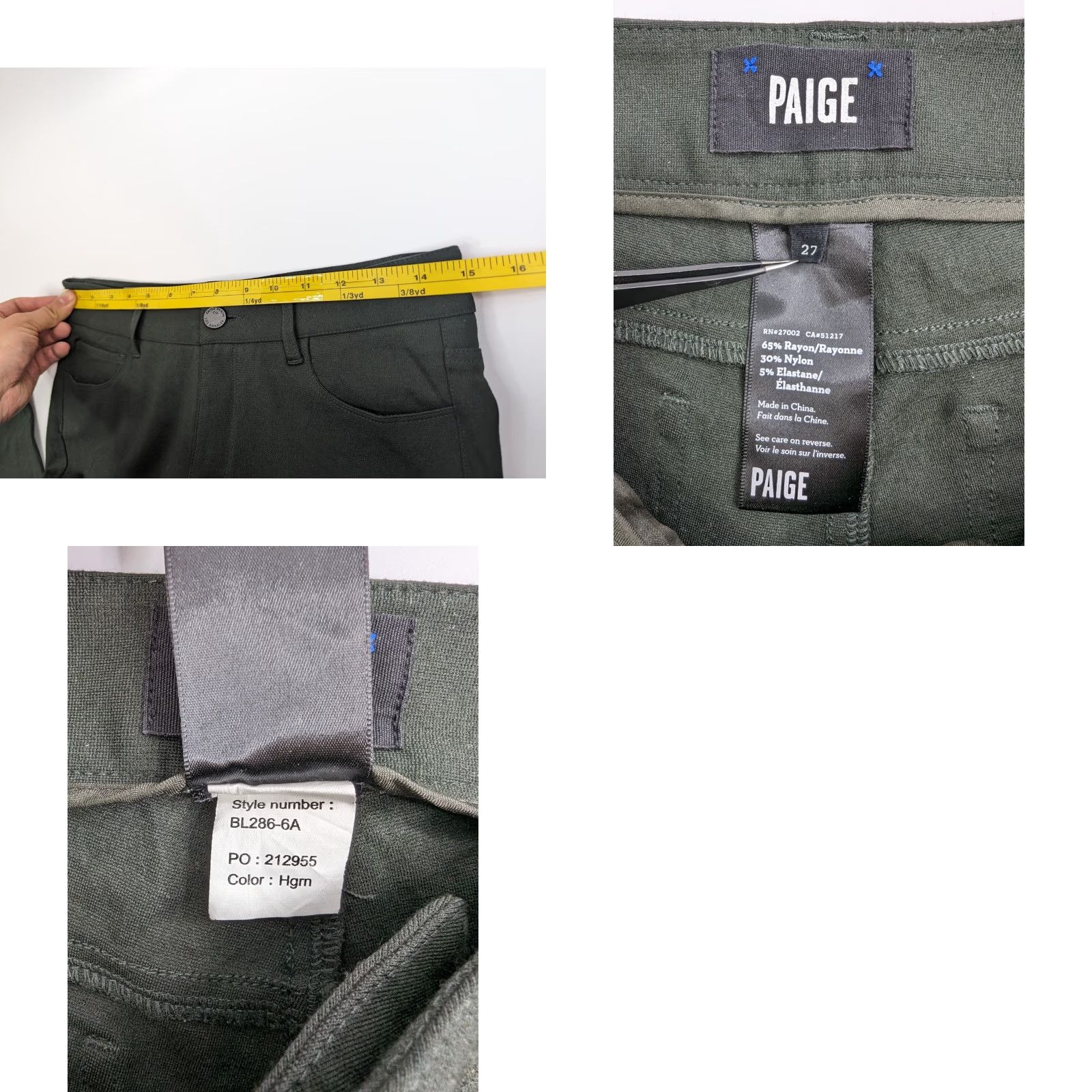 Paige Paige Verdugo Jeans Skinny Jegging Dark Green Womens Size 27 Size 27" / US 4 / IT 40 - 8 Thumbnail