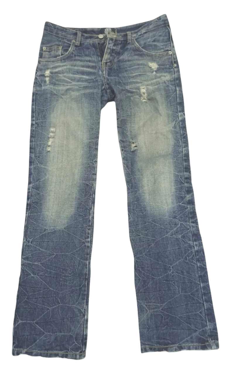 Japanese Brand Chouette Japan Mud Wash Minimalist Flare Jeans Size US 29 - 7 Thumbnail