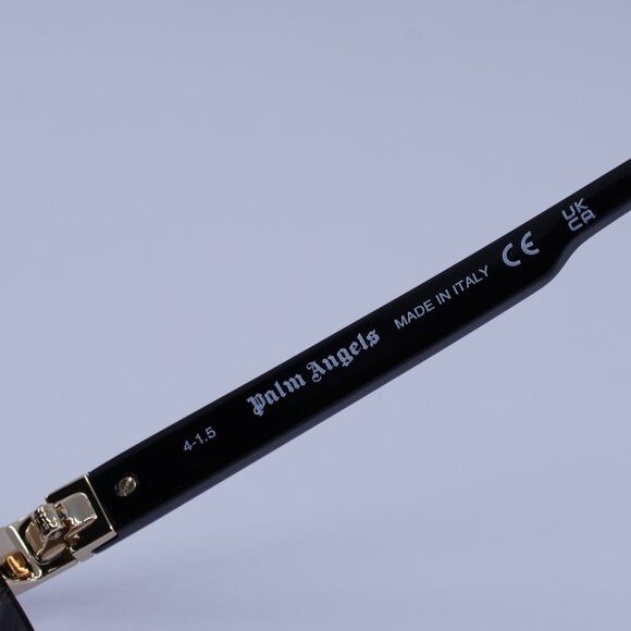 Palm Angels Palm Angels PERI10I KING 1007 Sunglasses Black/Gold Shield Size ONE SIZE - 8 Thumbnail