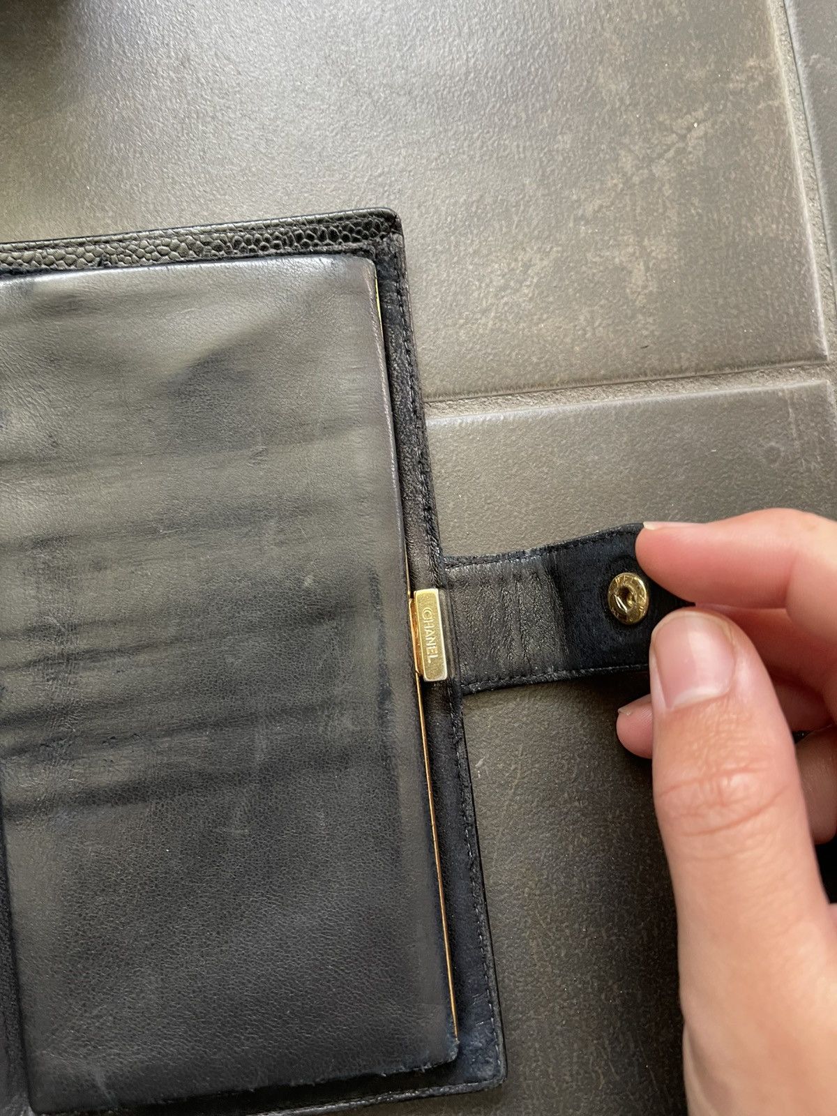 Chanel Clean! Chanel black Caviar Leather Snap Wallet Size ONE SIZE - 8 Thumbnail