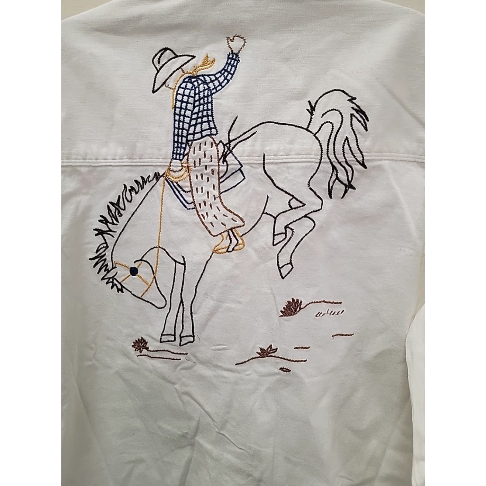 Stetson Stetson Womens Shirt Western Snap Pockets Cotton Size L White Size L / US 10 / IT 46 - 7 Thumbnail