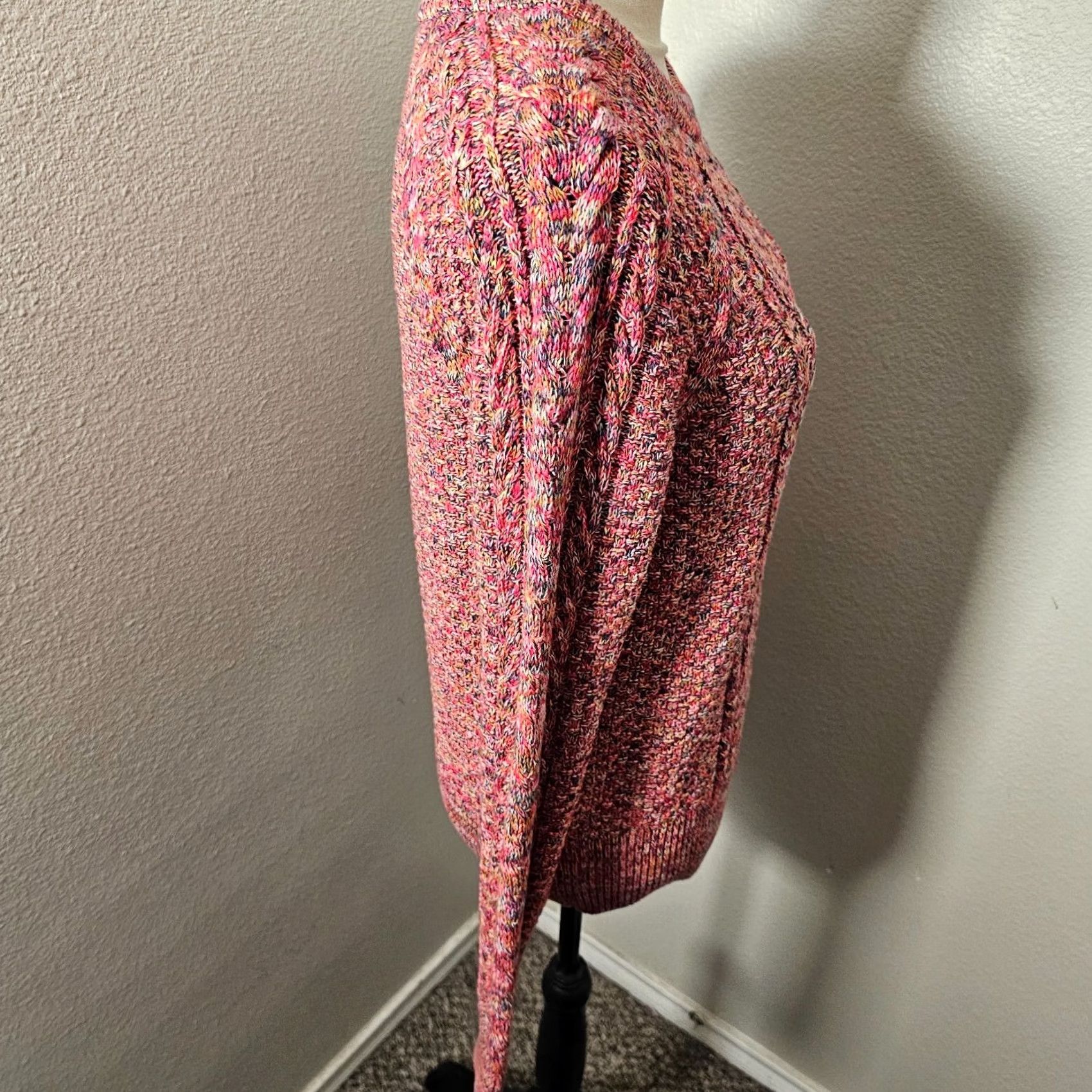 Gap Gap Pink Multicolor Cable Knit Cozy Long Sleeve Pullover Crew Neck Sweater M Womens Shirt Size M / US 6-8 / IT 42-44 - 4 Thumbnail