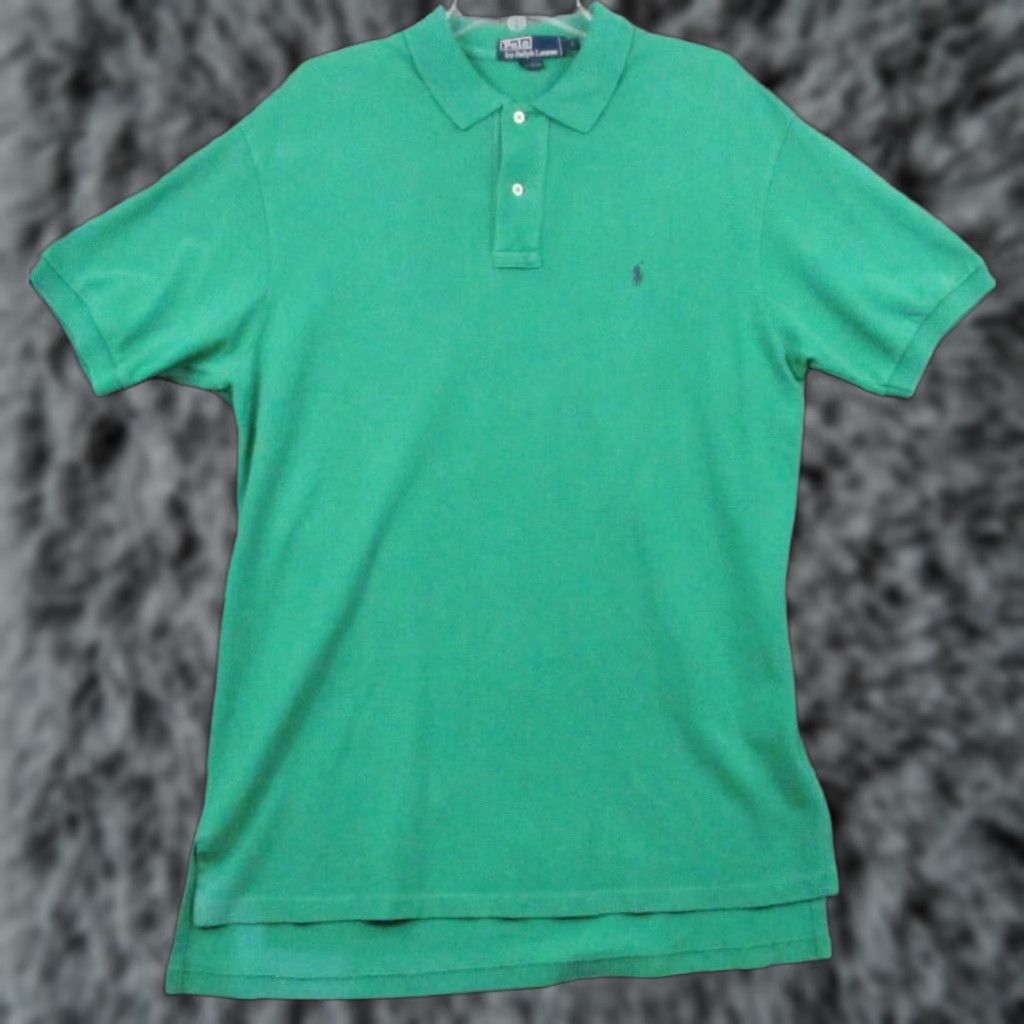 Polo Ralph Lauren VINTAGE Polo Ralph Lauren Shirt Large Men Green Short Sleeve Blue Pony Pony Size US L / EU 52-54 / 3 - 1 Thumbnail