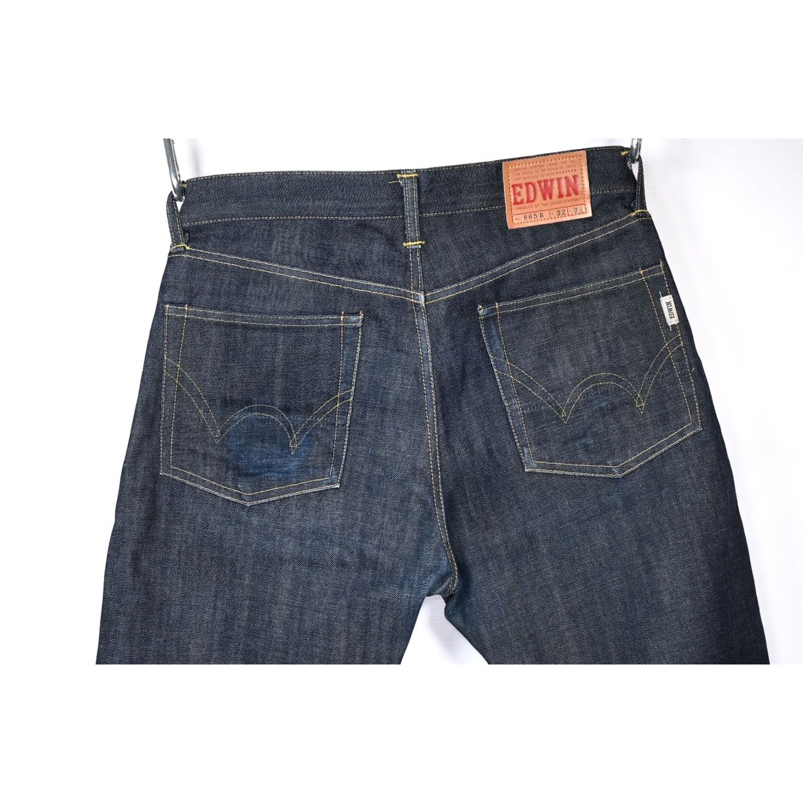 Edwin EDWIN Nashville 865B 14oz Selvage Japanese Denim Jeans Men W32 L34 Blue Cotton Retro 90s (Vintage?) Size US 32 / EU 48 - 7 Thumbnail