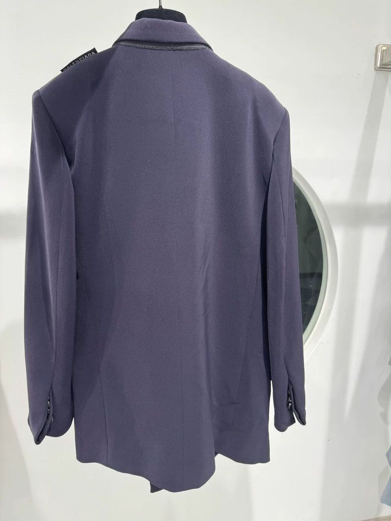 Balenciaga Balenciaga Dark Purple Oversized Blazer Size US S / EU 44-46 / 1 - 3 Thumbnail