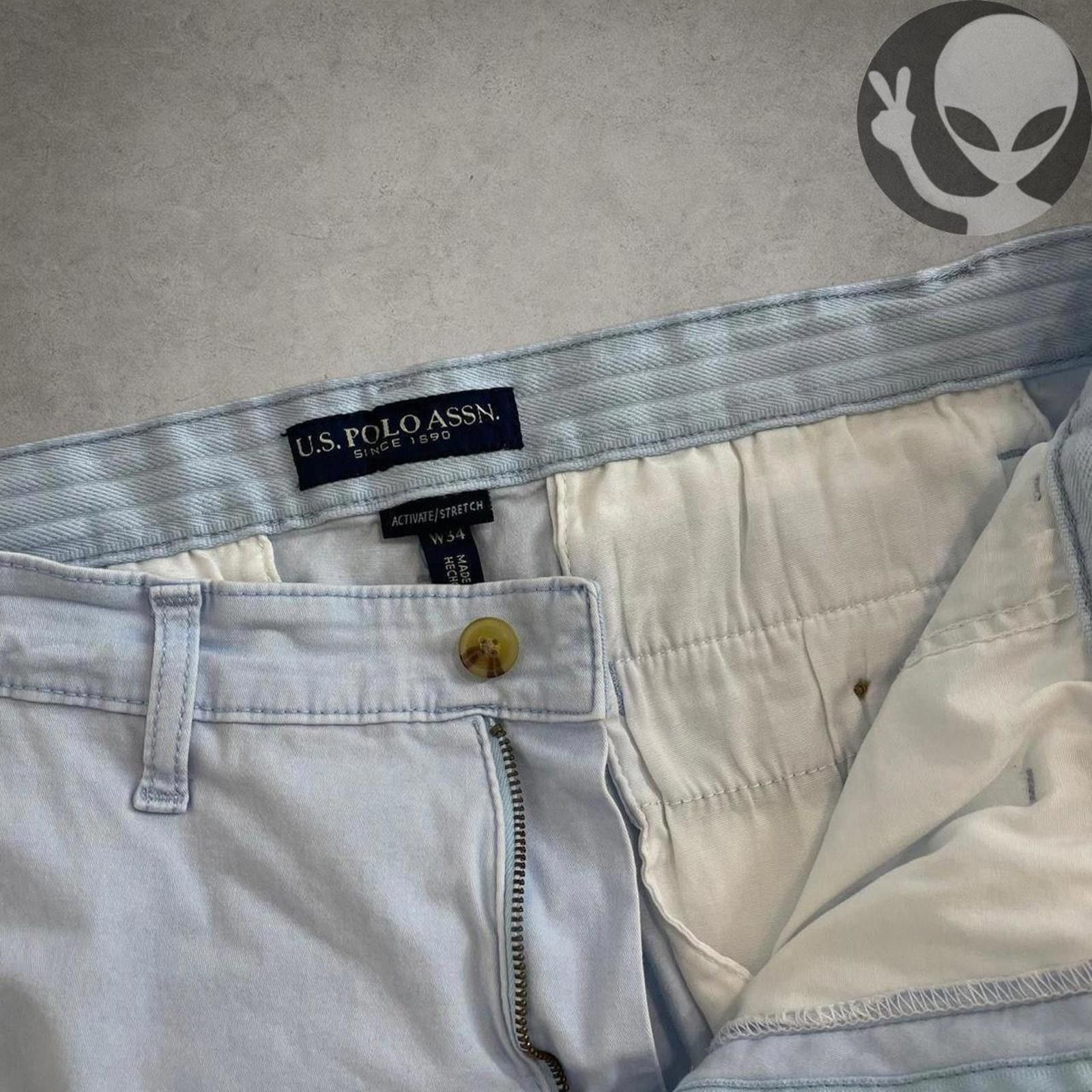 U.S. Polo Assn. U.S. Polo Assn. Men's Chino Shorts 34 Light Blue Casual Size US 34 / EU 50 - 7 Thumbnail