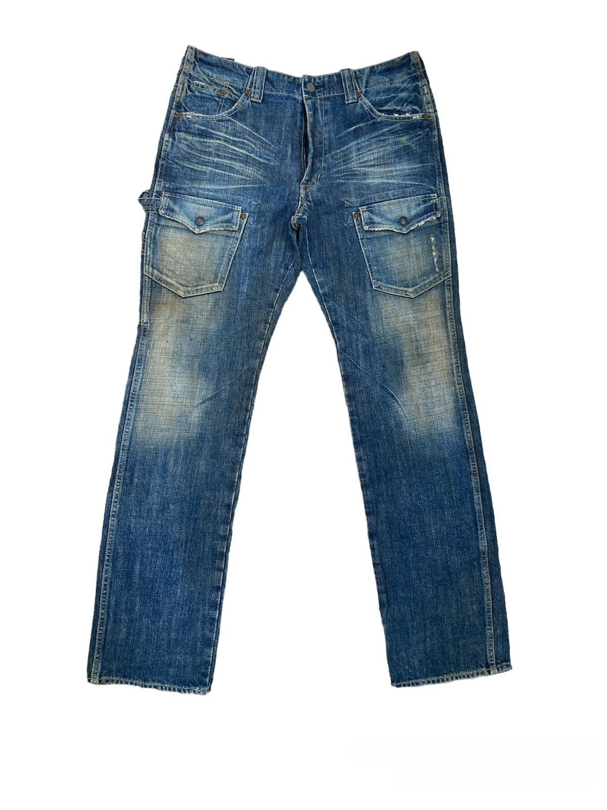 45rpm × Blue Blue Japan × Japanese Brand JAPANESE BRAND BARTACK BUSH PANTS DESIGN MULTIPOCKET STYLE Size US 32 / EU 48 - 1 Thumbnail
