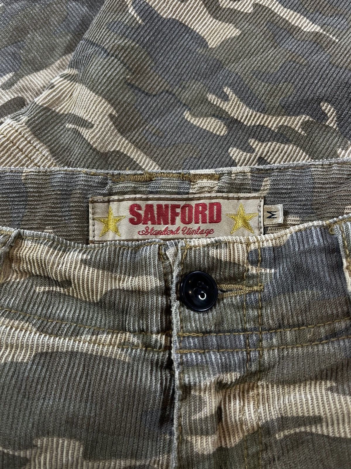 Japanese Brand Sanford Camouflage Corduroy Cargo Pants (Size M / W34) Size US 34 / EU 50 - 10 Thumbnail