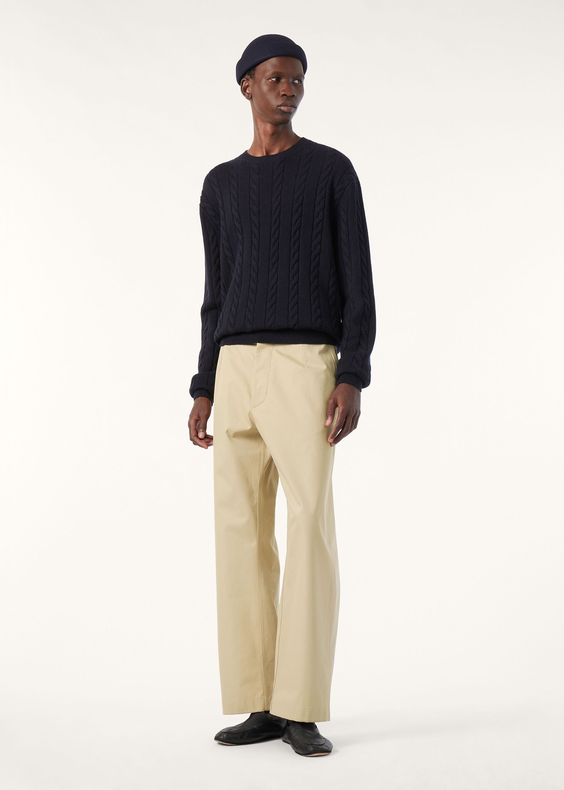 Loro Piana os11x0226 FAQ4517 Cedar Crewneck Sweater in Blue Navy Size US S / EU 44-46 / 1 - 2 Thumbnail