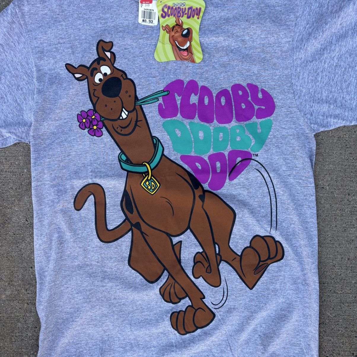 Cartoon Network Vintage 1998 AOP Scooby Doo grey single stitch tee Size US M / EU 48-50 / 2 - 3 Thumbnail