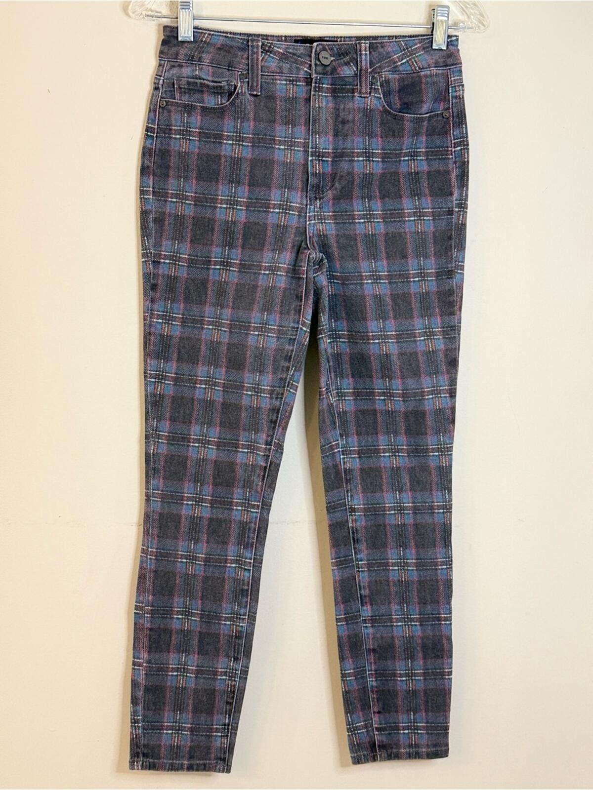 Paige Paige Hoxton Ankle retro plaid jeans retro SZ 27” waist Size 27" / US 4 / IT 40 - 1 Thumbnail
