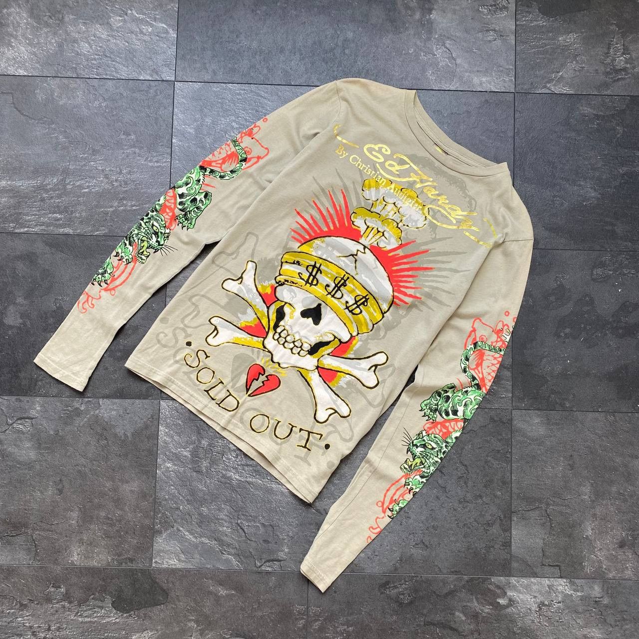 Christian Audigier × Ed Hardy × Vintage Rare big logo Ed hardy by Christian audigier long sleeve Size US S / EU 44-46 / 1 - 1 Thumbnail