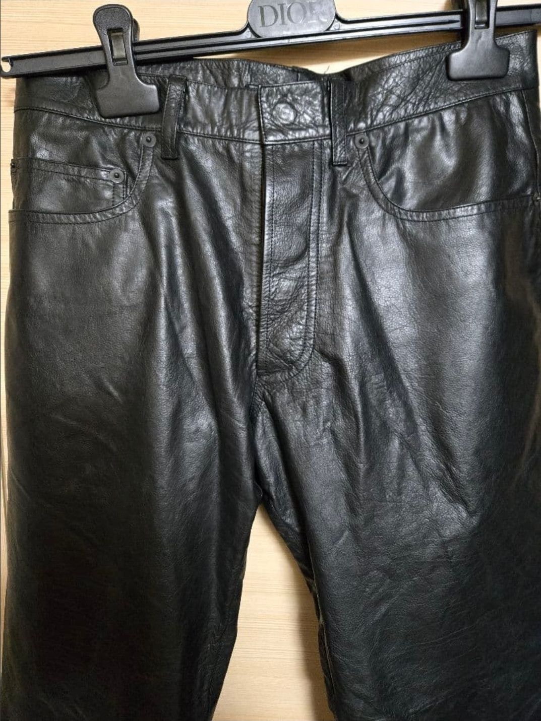 Dior Archive Dior Homme 04SS Strip Leather Pants Hedi Slimane 44 Size US 28 / EU 44 - 3 Thumbnail