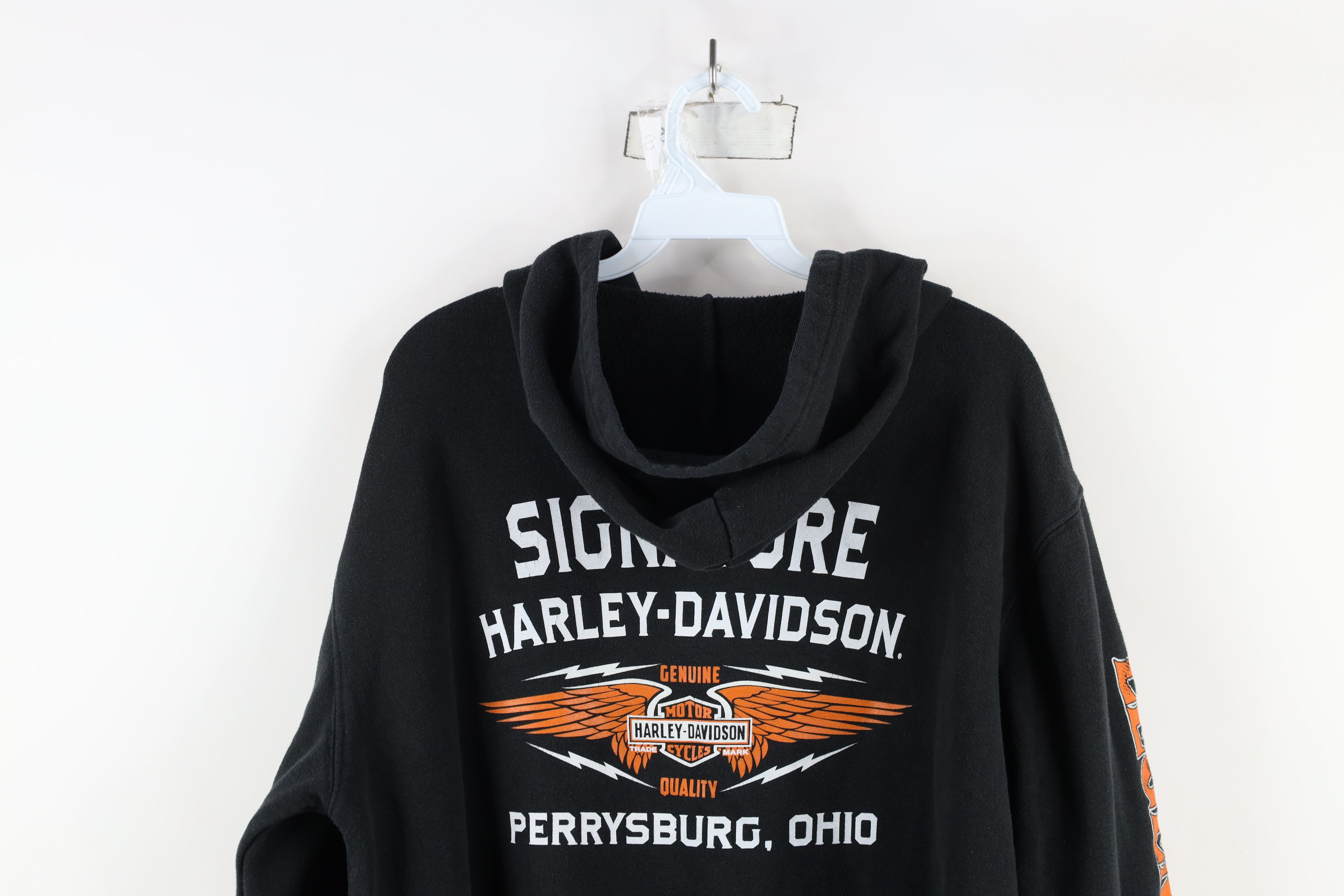 Harley Davidson Vintage Y2K Harley Davidson Spell Out Full Zip Hoodie Size US L / EU 52-54 / 3 - 13 Thumbnail