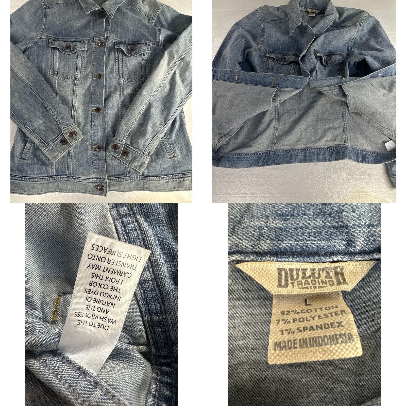 CO Duluth Denim Jacket Womens Medium Blue Button Front Workwear Shirt Size M / US 6-8 / IT 42-44 - 9 Thumbnail