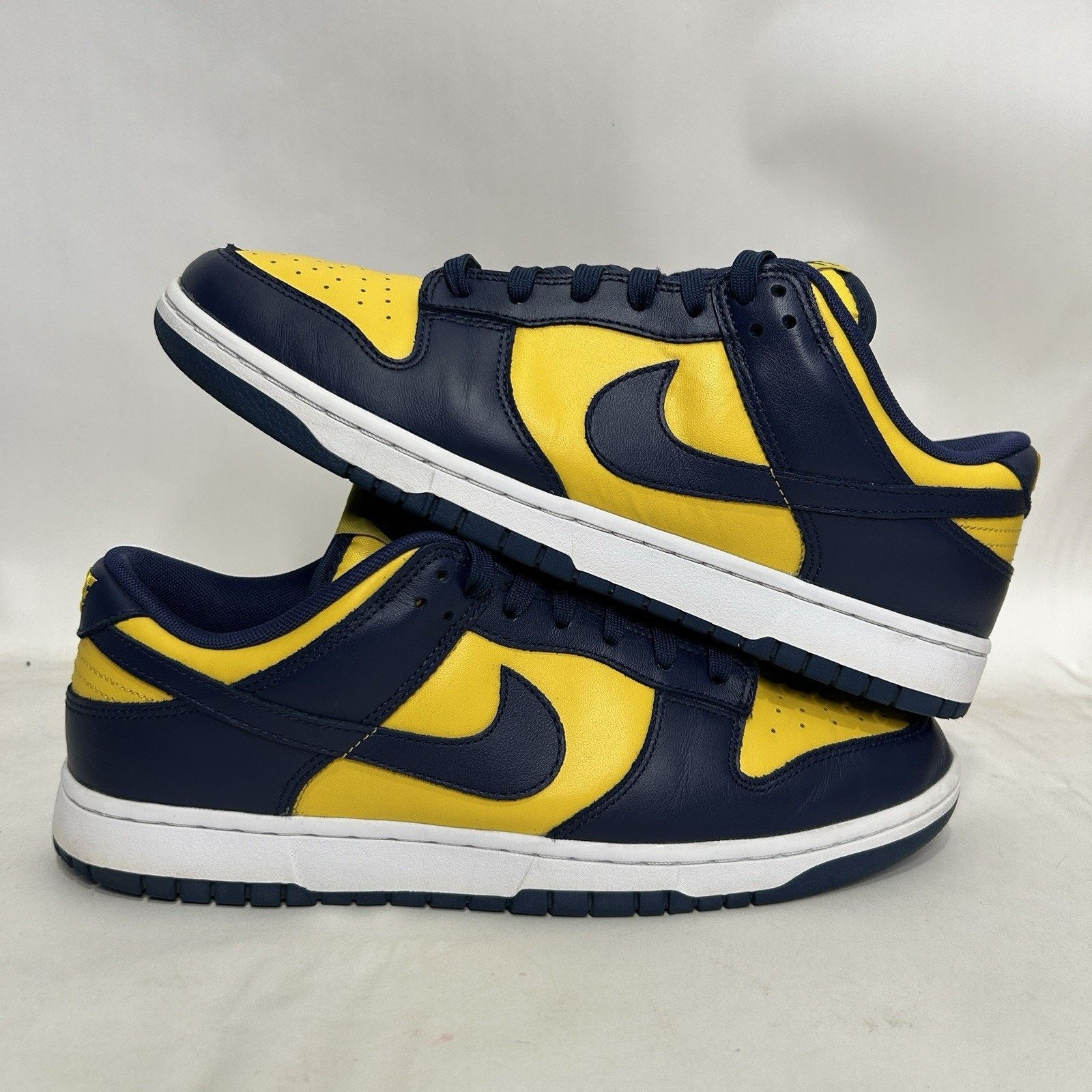 Nike Nike Dunk Low Retro “Michigan/Blue Yellow” Size US 12 / EU 45 - 1 Thumbnail