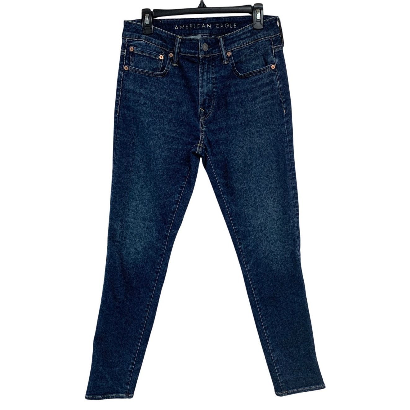American Eagle Outfitters New AEO Mens Size 31 X 32 Athletic Skinny Denim Blue Jeans Size US 31 - 2 Thumbnail