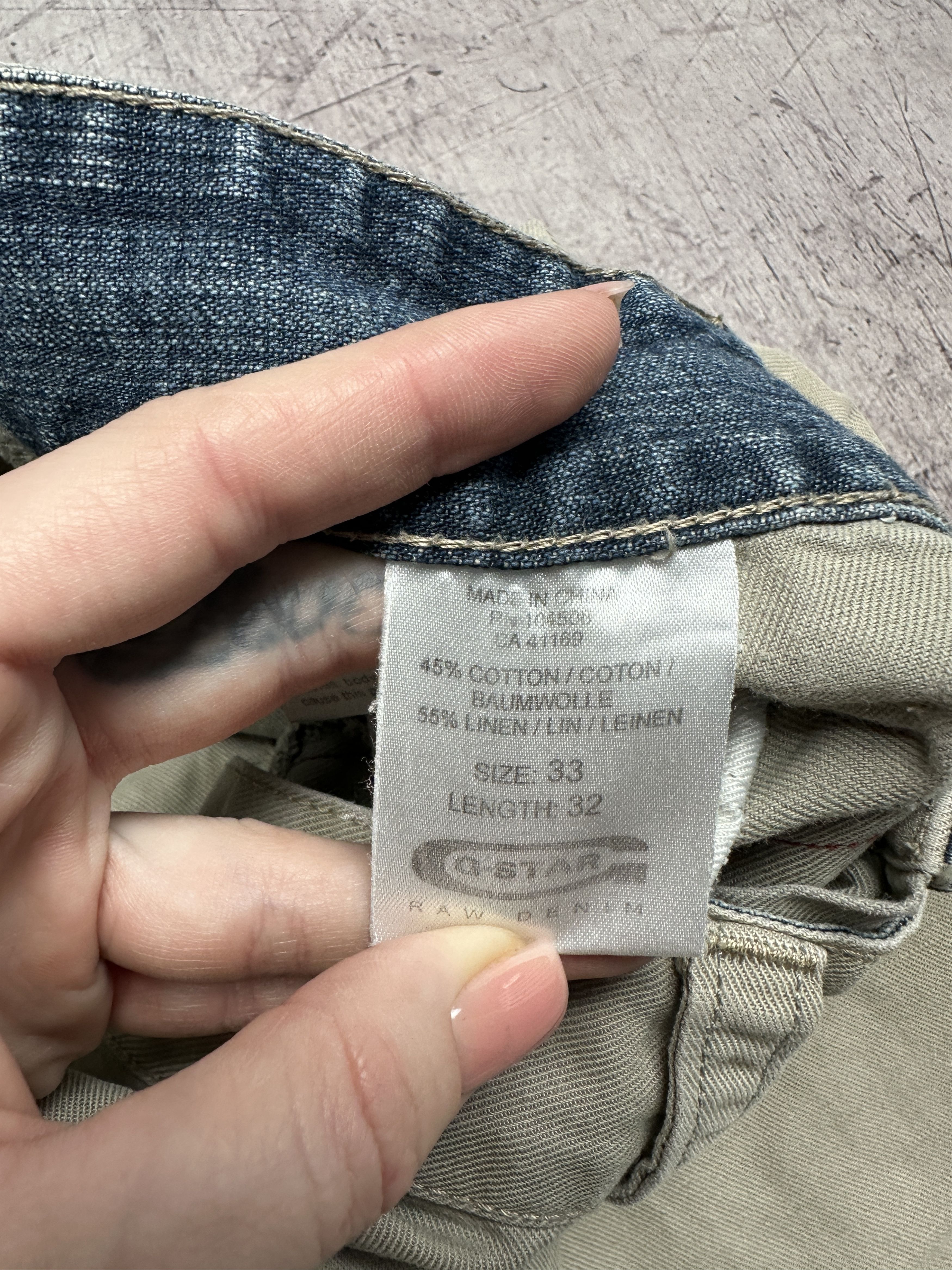 G-Star G Star Raw Mens LINEN Radar Loose Pants Jeans Size US 33 - 3 Thumbnail