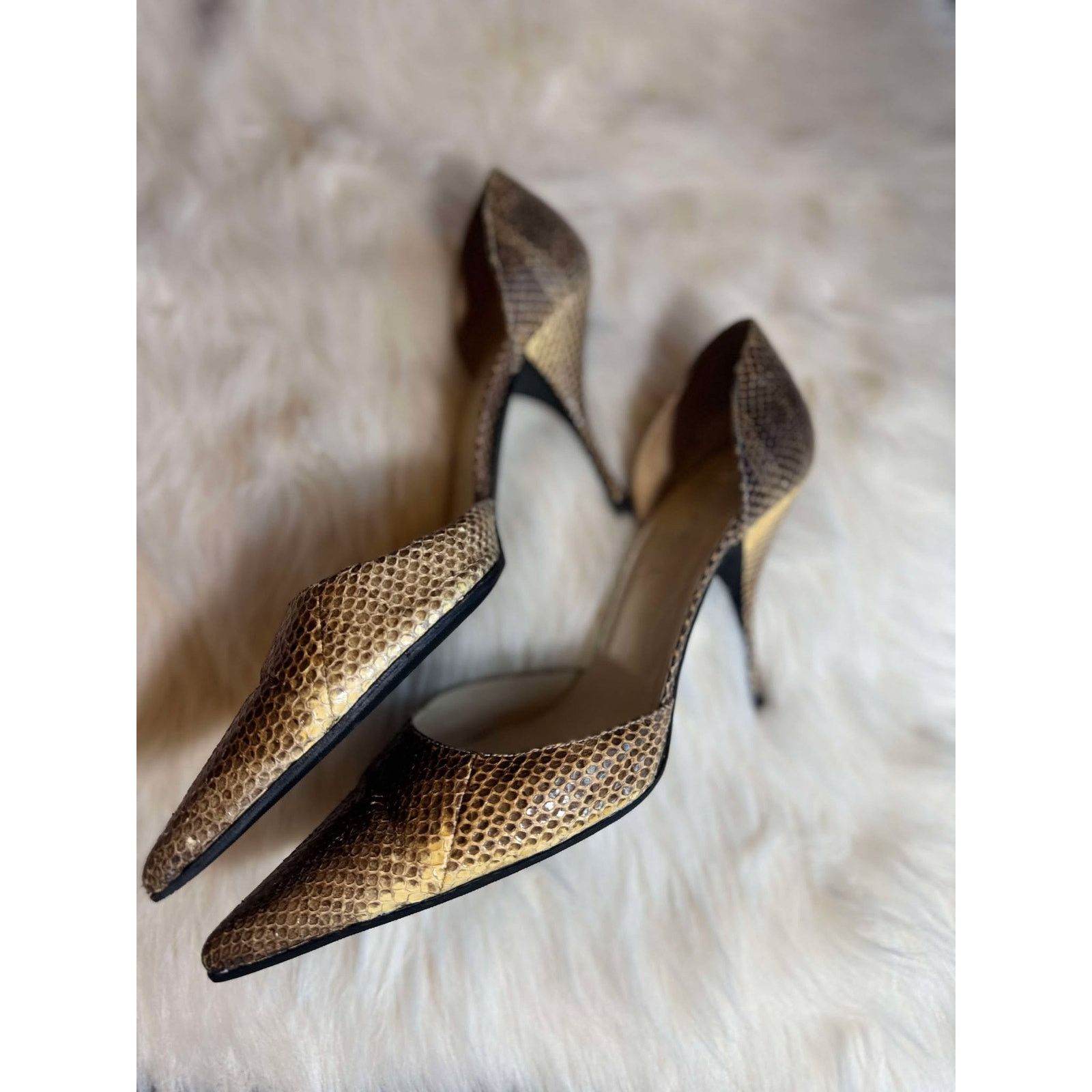 Prada Authentic Prada Classic Snakeskin Heels Size US 8 / IT 38 - 7 Thumbnail