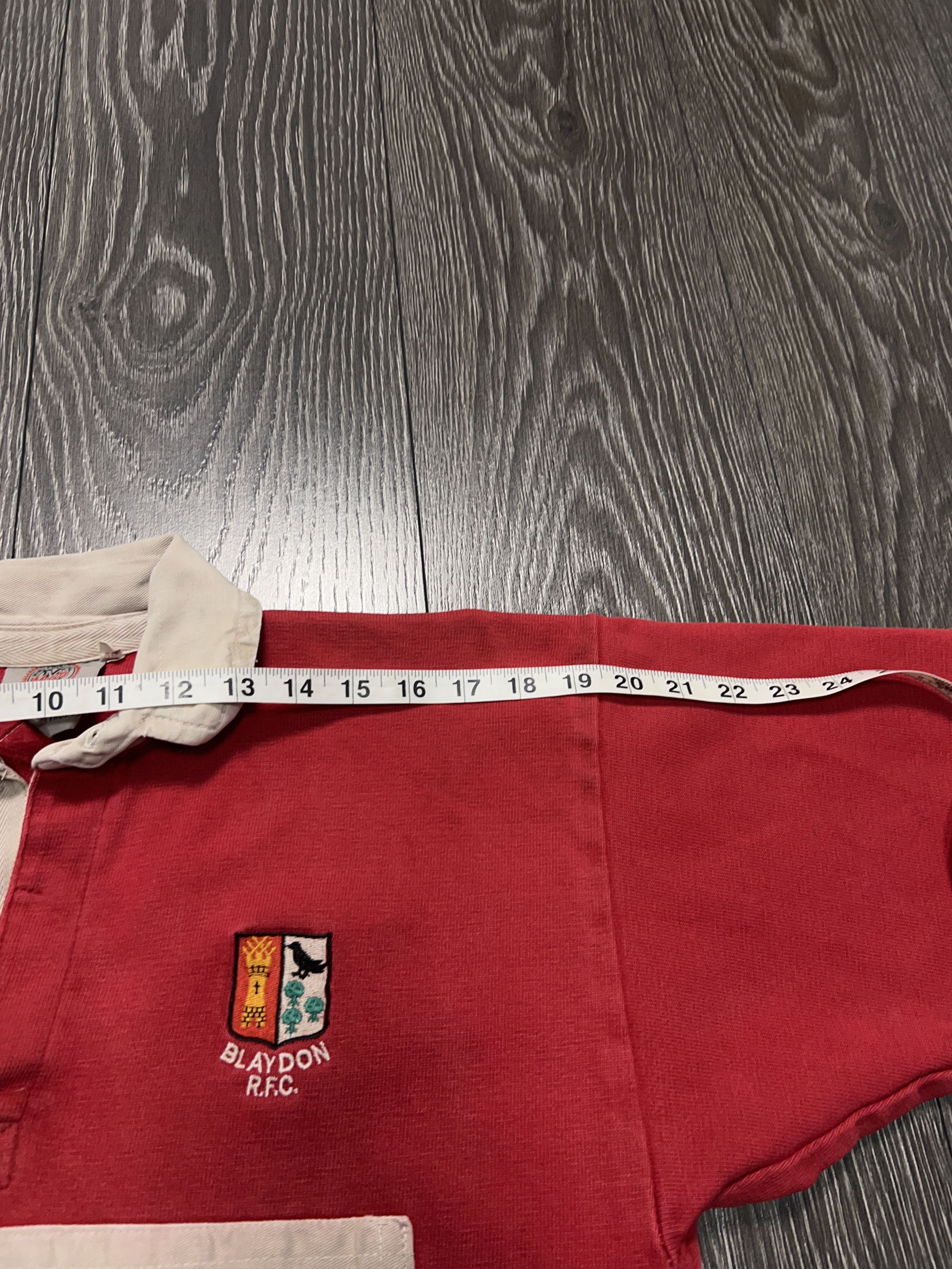 Vintage Blaydon RFC Rugby T Shirt Jersey Red Made in UK Size 40 M Size US M / EU 48-50 / 2 - 6 Thumbnail