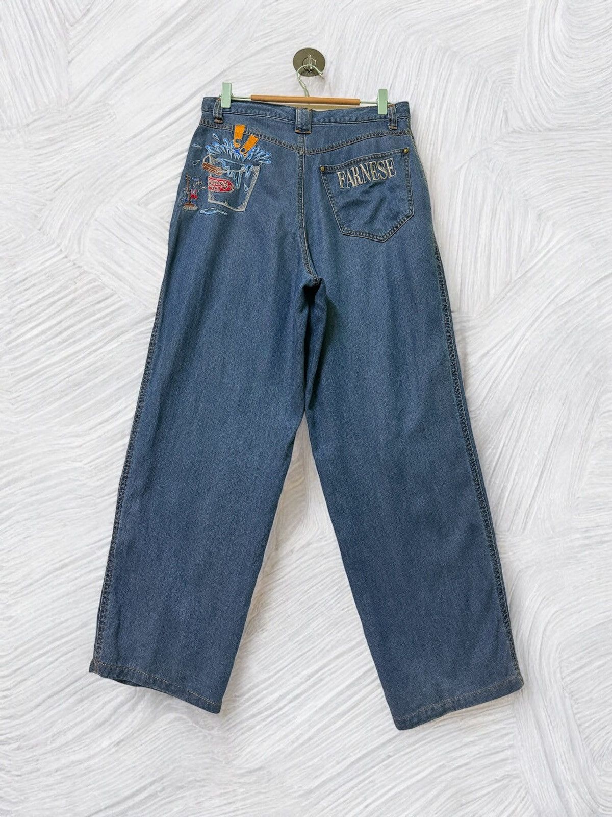 JNCO Farnese Baggy Squeaked Rat Embroidered Jnco Hiphop Baggy Size US 30 / EU 46 - 1 Thumbnail