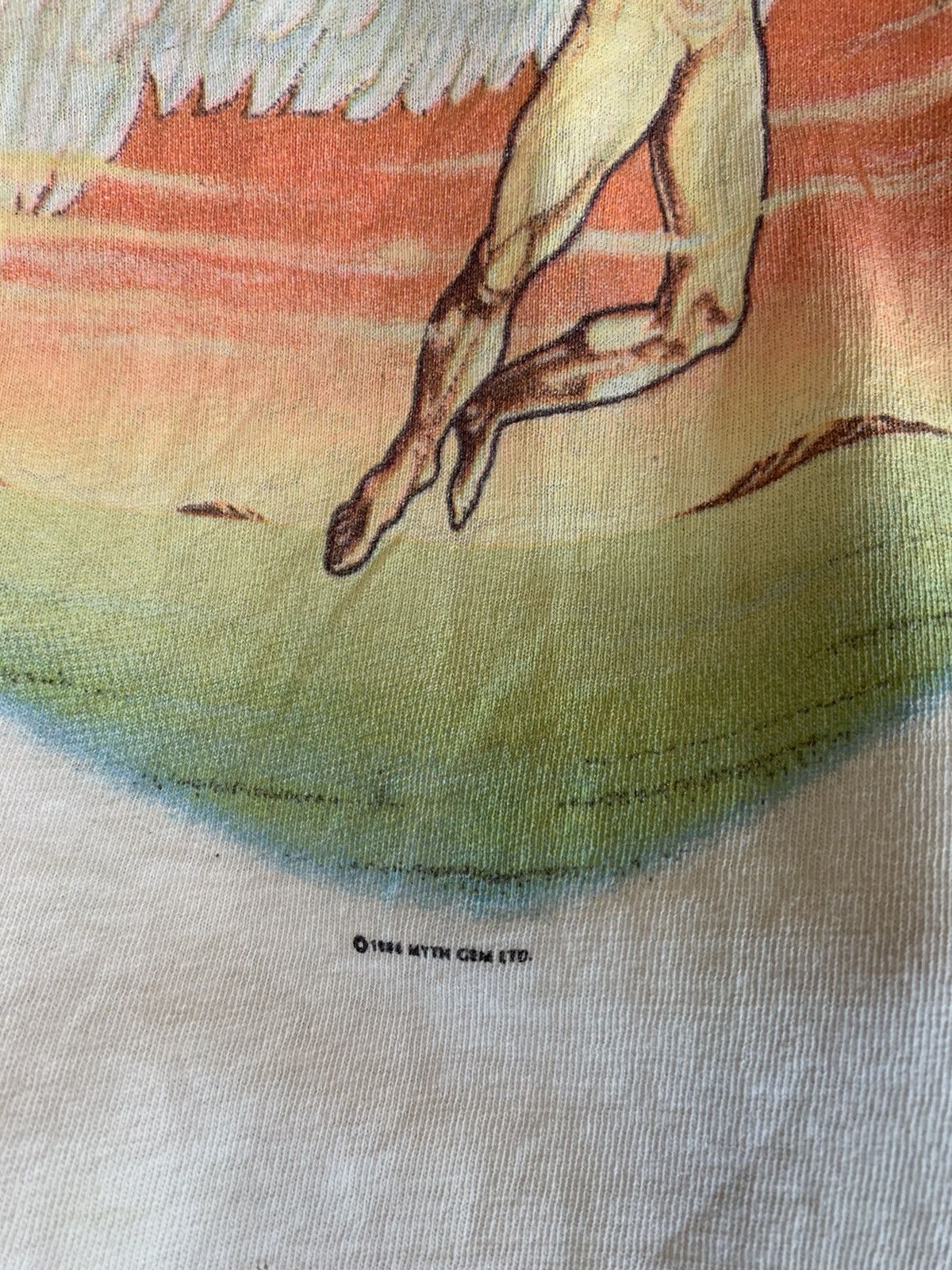 Band Tees × Led Zeppelin × Vintage RARE Vintage 1984 Led Zeppelin Swan Song Single Stitch Shirt Size US M / EU 48-50 / 2 - 5 Thumbnail