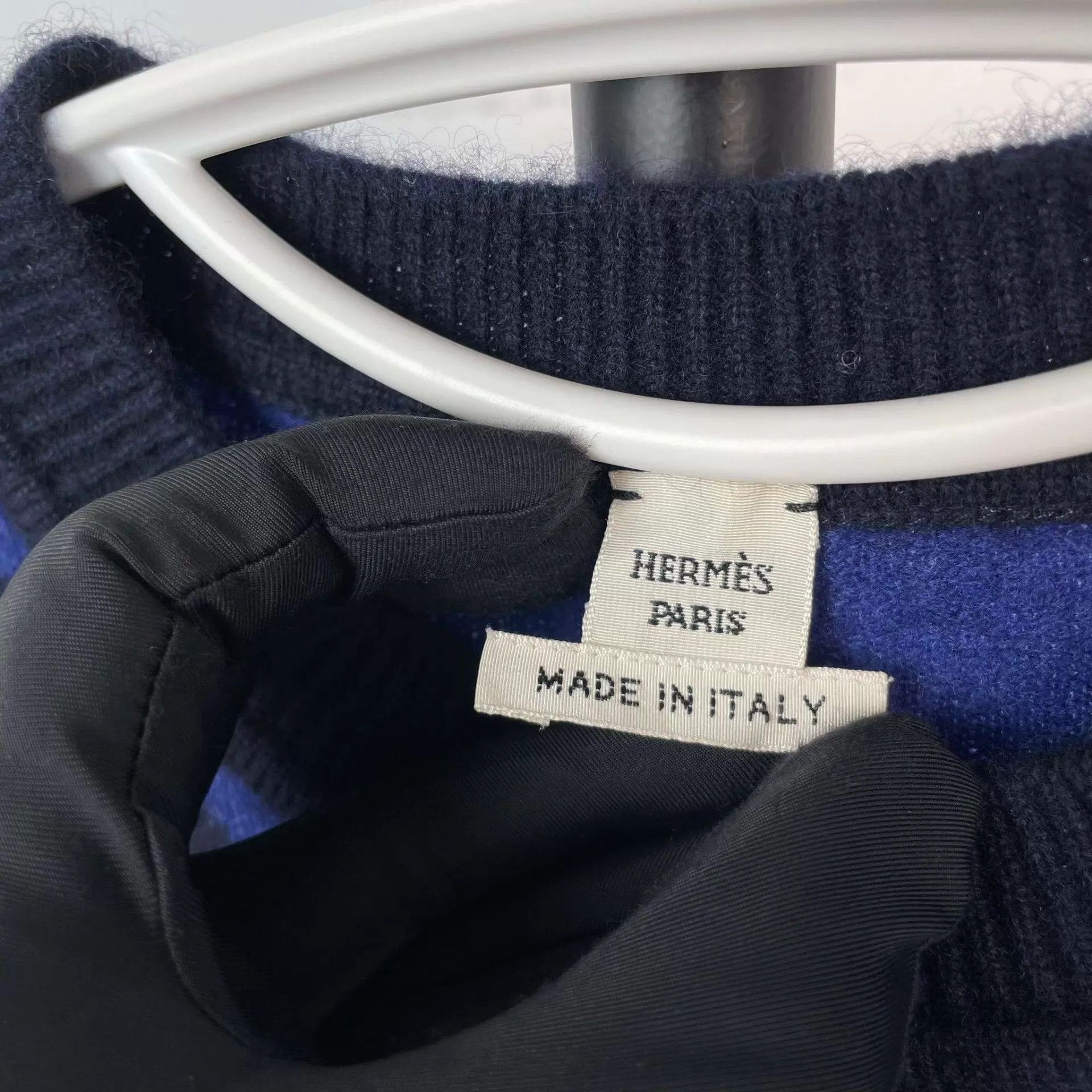 Hermes Hermès Graffiti Blue Knit Sweater Size 36 260202VHDLY04 Size XS / US 0-2 / IT 36-38 - 3 Thumbnail