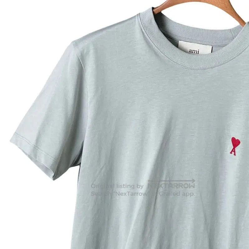 AMI AMI Summer Light Blue Cotton Logo T-Shirt . Size US S / EU 44-46 / 1 - 5 Thumbnail